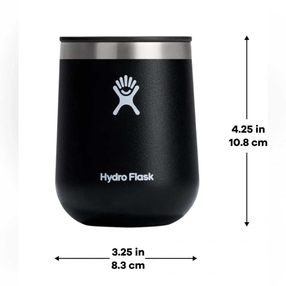 Hydro Flask Wine Tumbler Gray With Lid  10oz Double Walled Dishwasher Safe